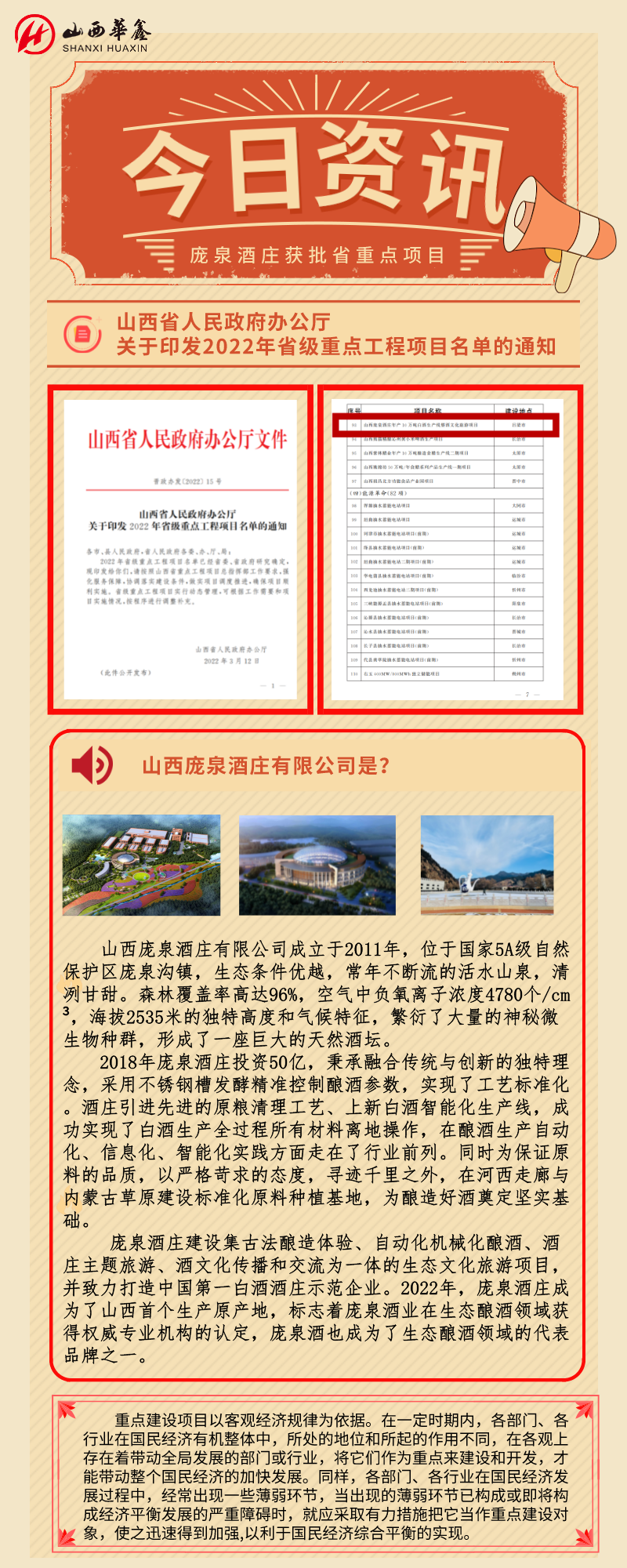 重磅||龐泉酒莊獲批2022年省重點工程項目(圖1)